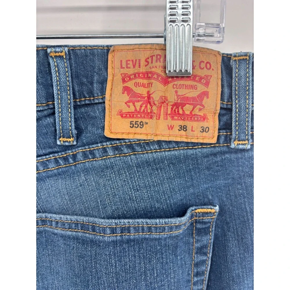 Levi's 559 Relaxed Straight Men's Jeans Blue Denim W38 L30 Comfort Fit‎